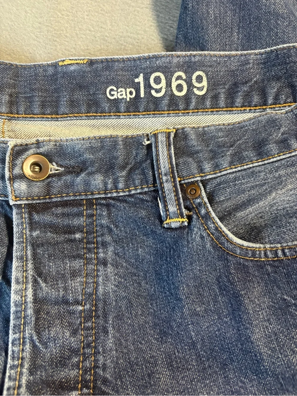 Men's Straight-Leg Jeans in Dark Blue Denim